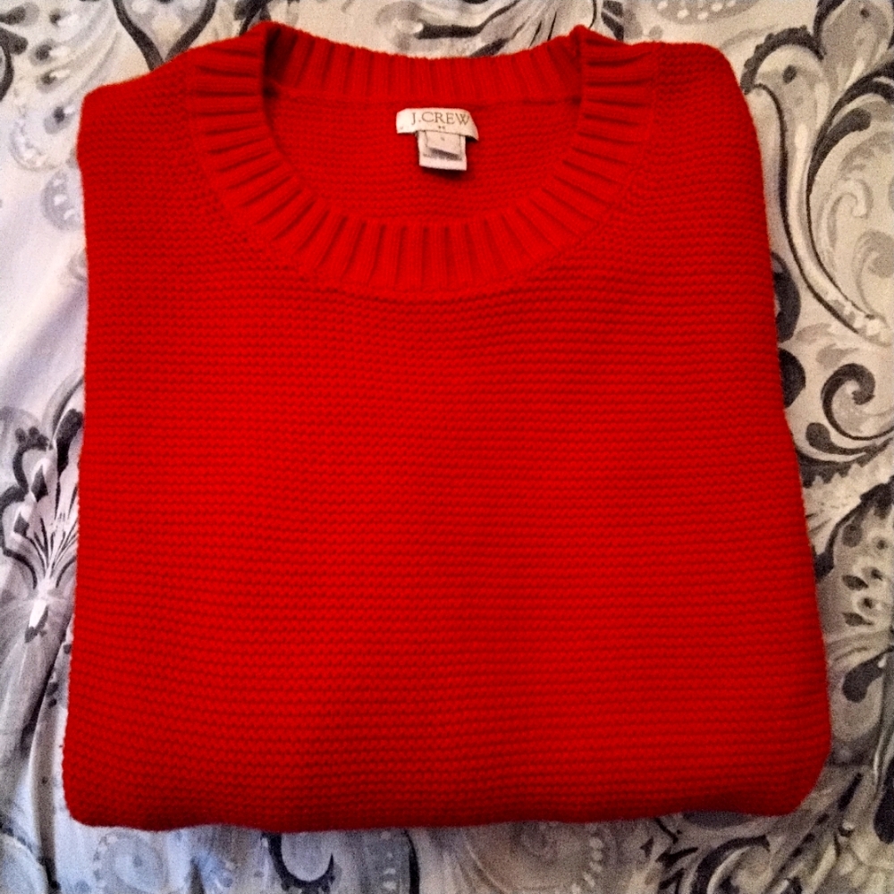 J. Crew Factory Red Crew Neck Sweater - S - Picture 4 of 6